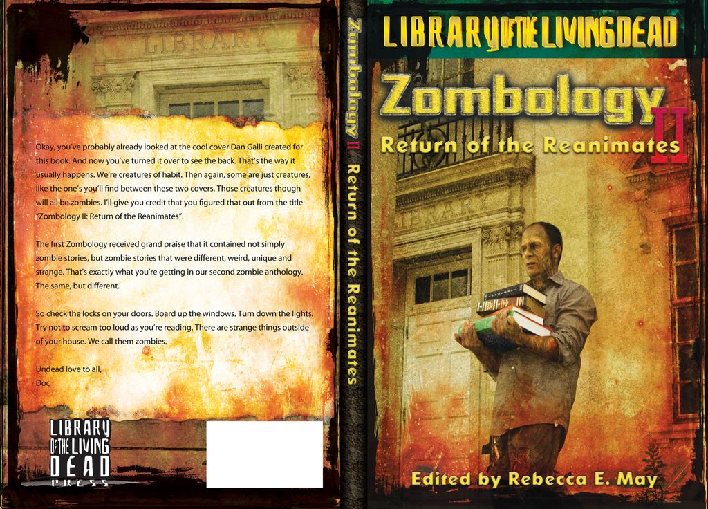 Book Cover Wrap for Zombology 2 anthology, publish