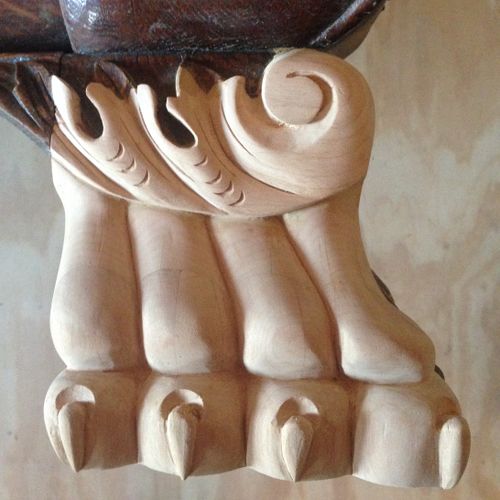 This a complete re-carving a claw foot for an anti