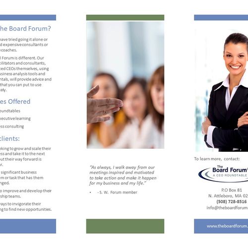 the Board Forum consulting brochure page 2