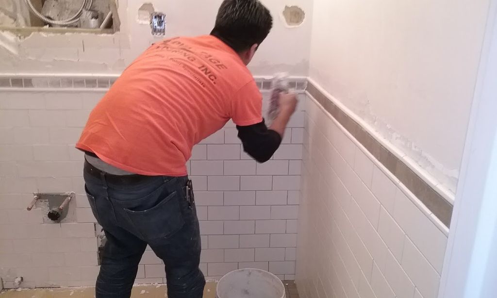 Classic subway wainscot with wall accents - subtle