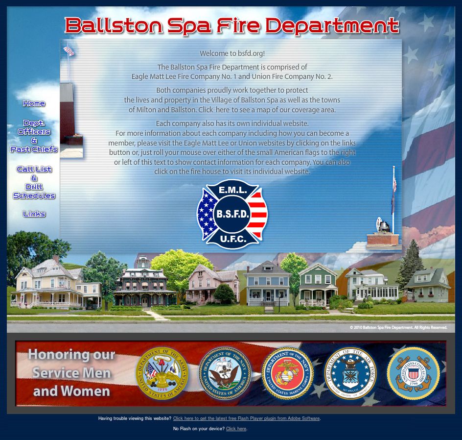 This is a website I did for the Ballston Spa Fire 