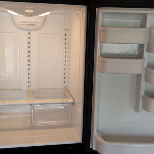 Deep cleaned refrigerator