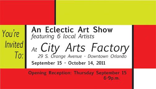Ad designed for an art show