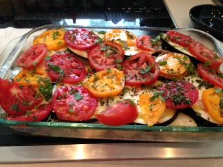 Mediterranean Vegertables: eggplant, zucchini, squ