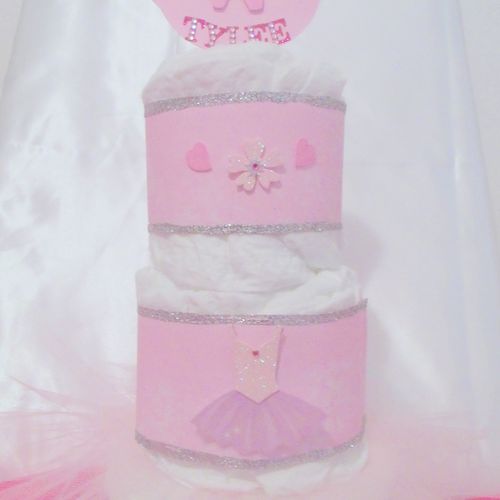 Ballerina Diaper Cake for ballerina baby shower