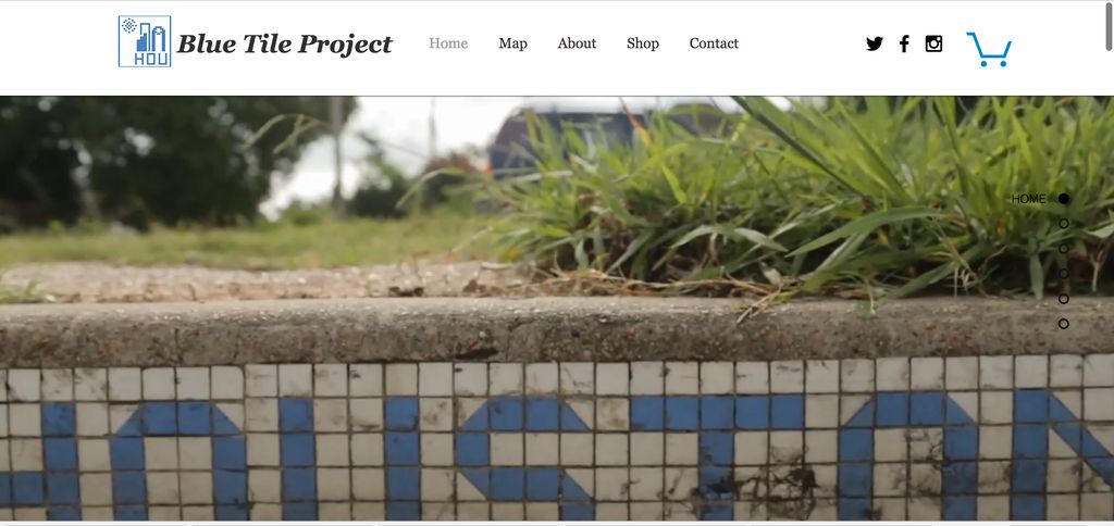 Blue Tile website example of web site and apps del