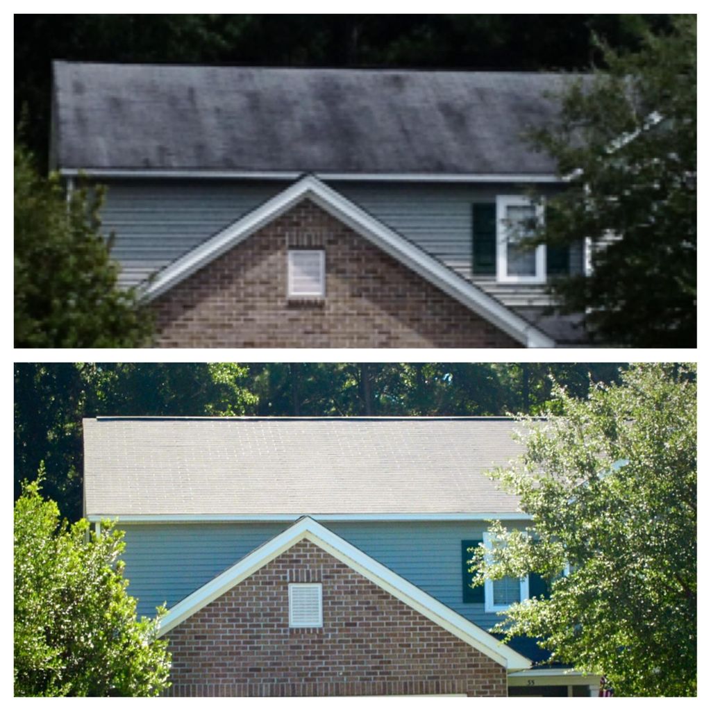 Roof Cleaning job in Bluffton.