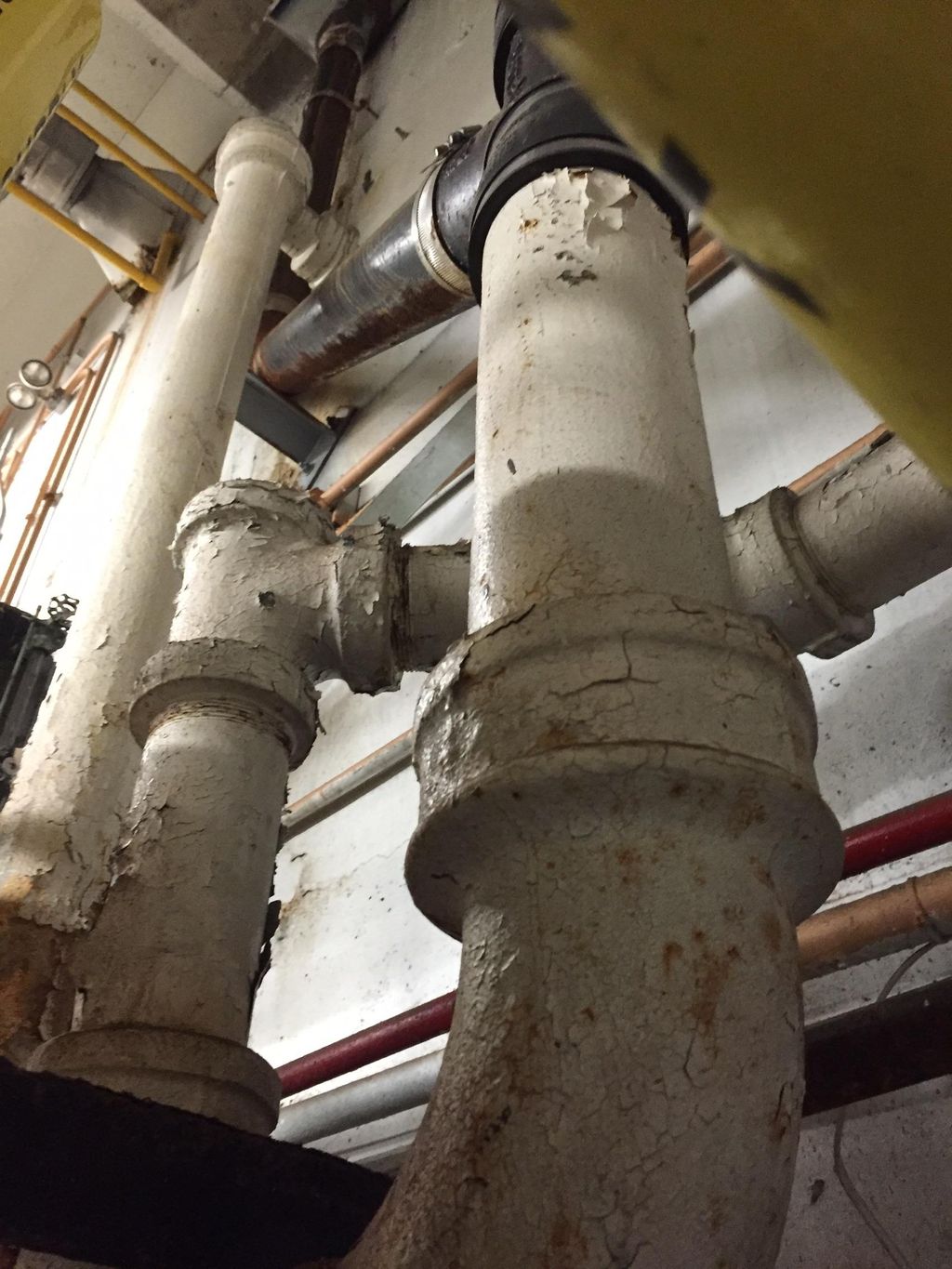 4" waste line to be removed