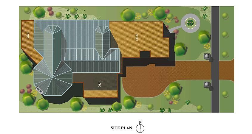 Site Plan of new contemporary single family home i