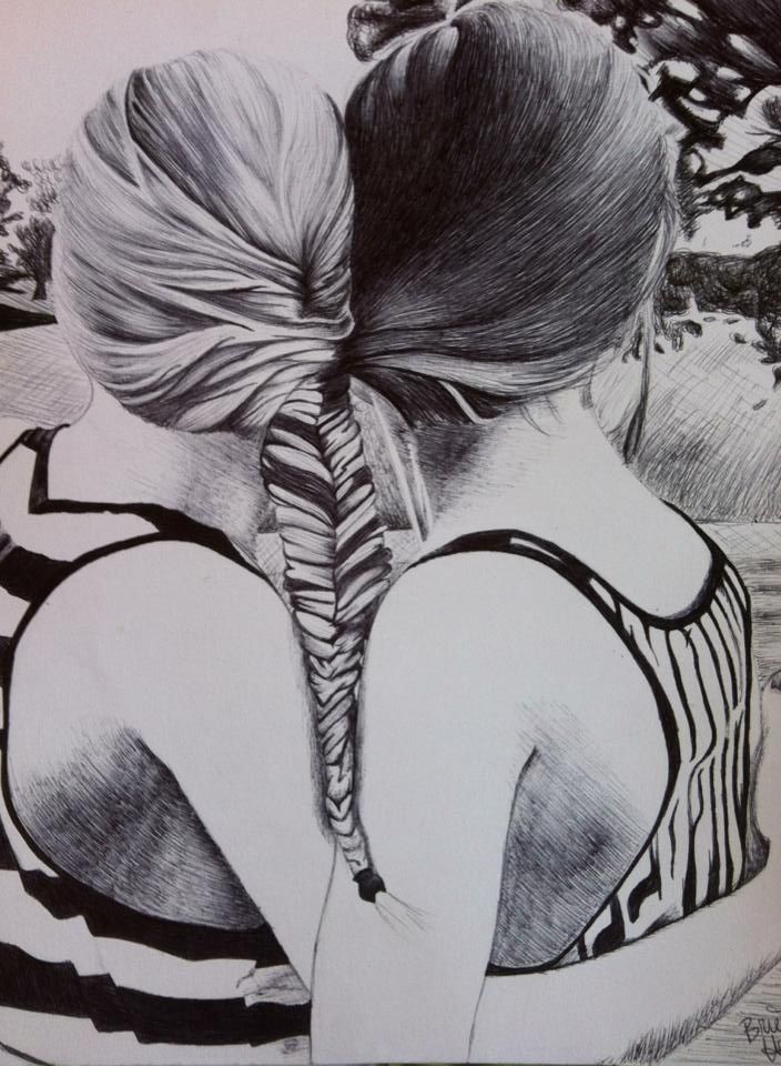 Medium- ink pen.