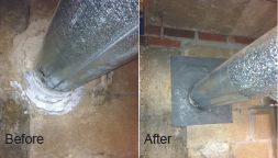 Stove pipe sealing repair