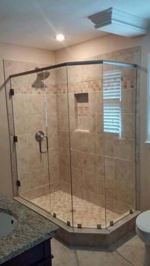 Master bath tub to stand up shower conversion with