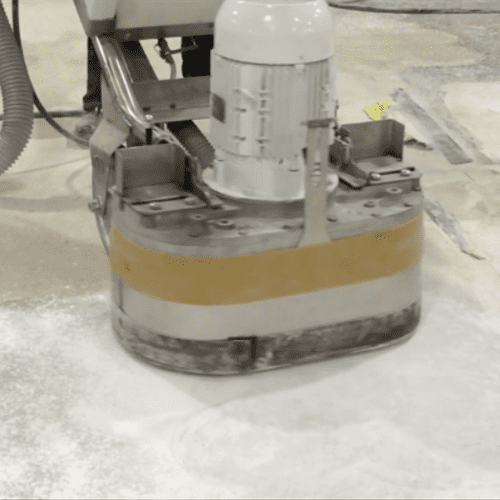 Grinding to a clean surface for your new flooring.