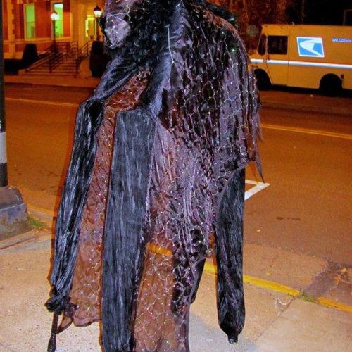 Halloween Stilt-creature, Chippewa Falls downtown 