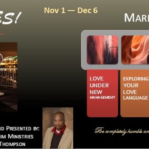 "Marriage Matters"
Next group series begins:
Novem