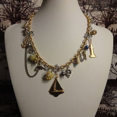 Ships Ahoy Necklace from the Pirate Romance Collec