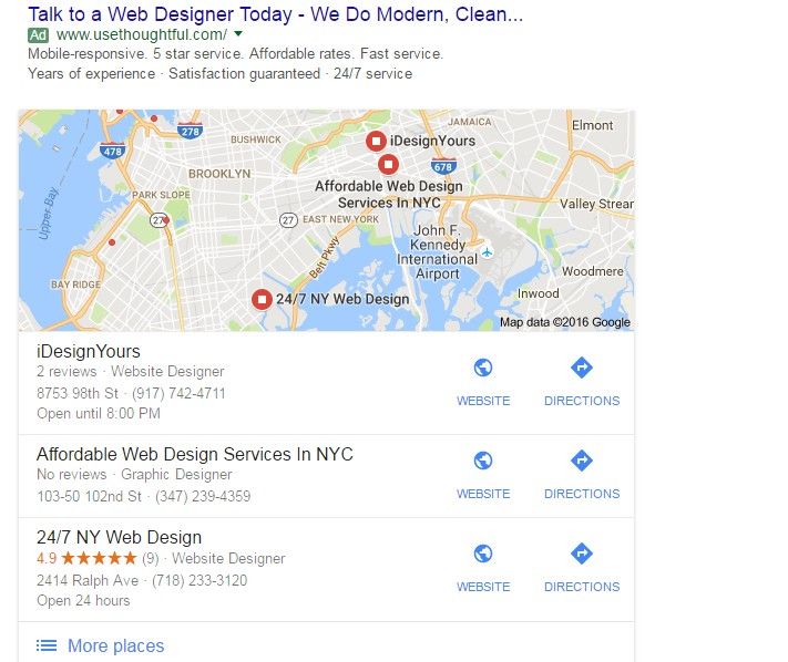 Search Engine Optimization- Yes! #1 on page 1 of G