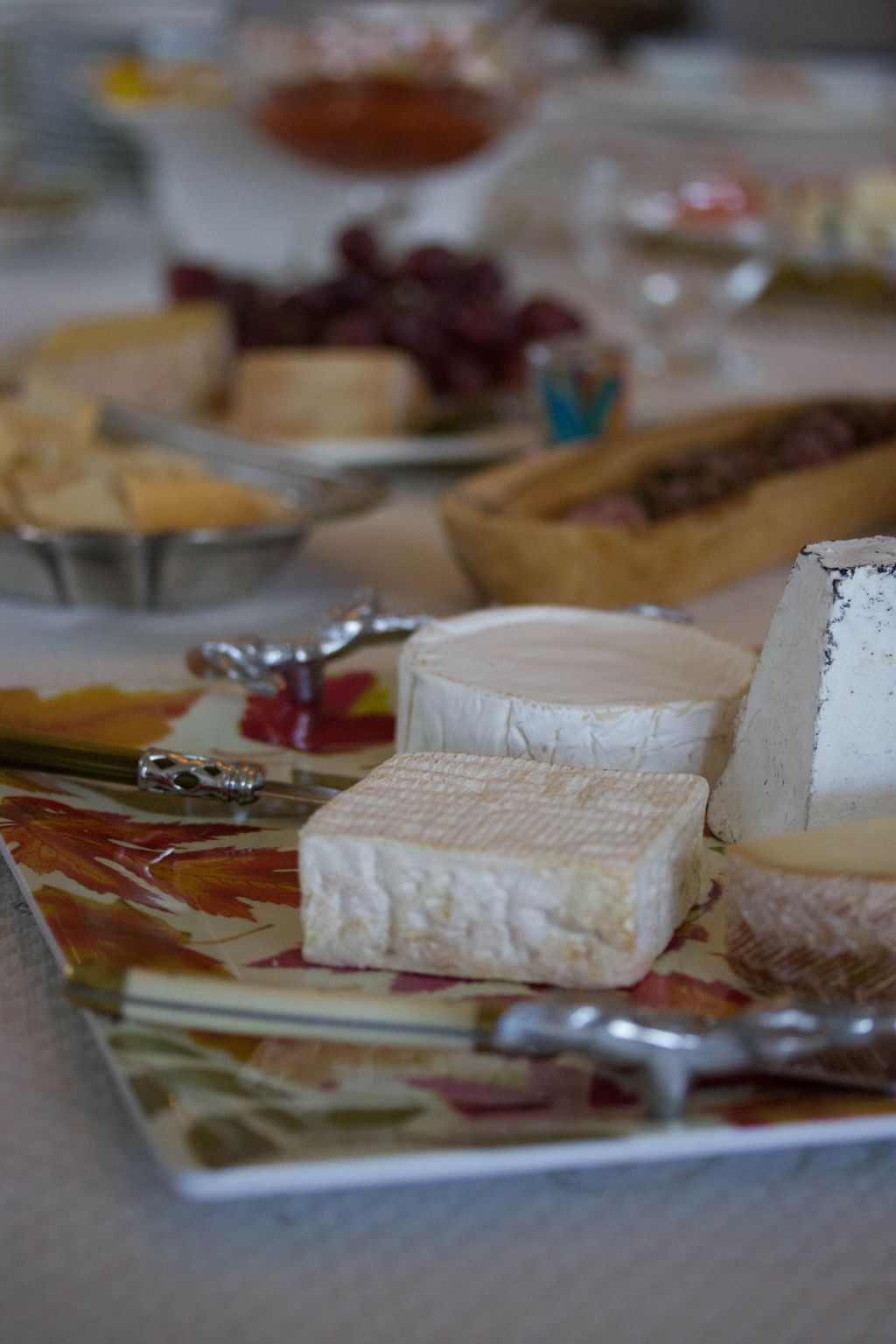 French cheeses and homemade hors d'oeuvres for 30 
