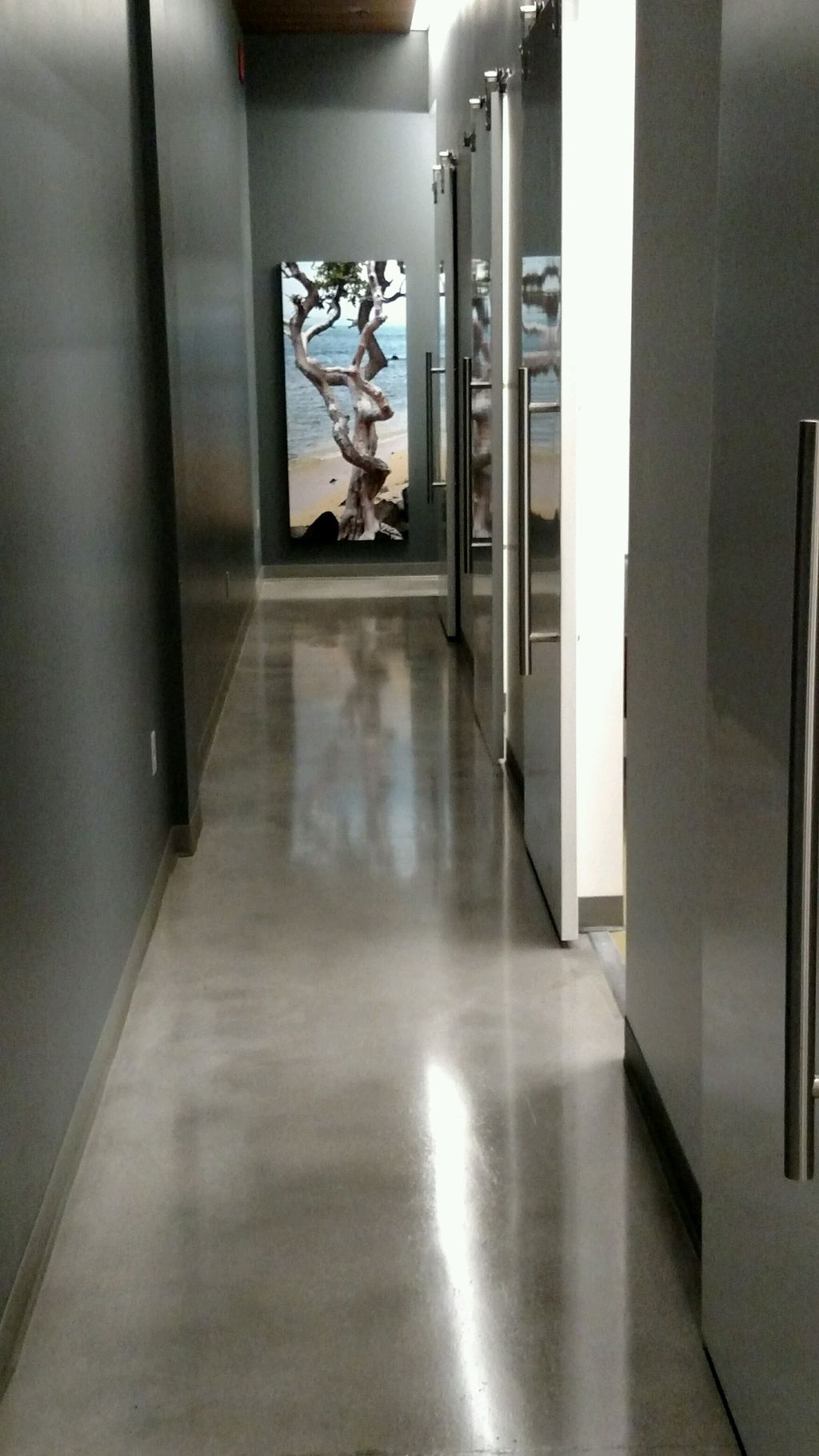 This is a cement floor that we applied 4 coats of 