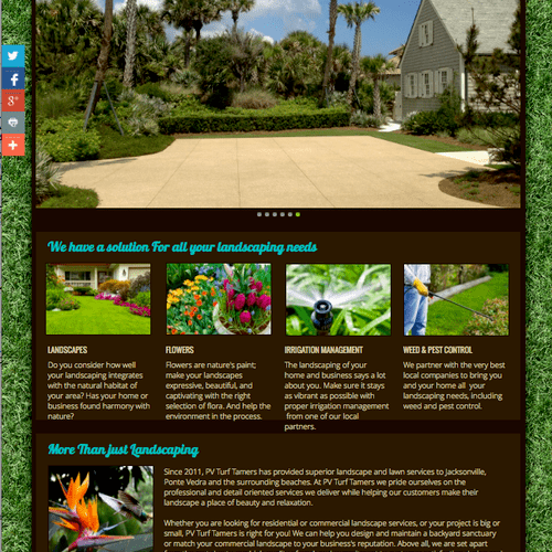 Simple Website created for a local landscaping com