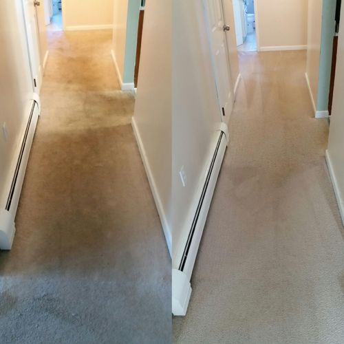 BEFORE & AFTER OF HEAVY TRAFFIC HALLWAY