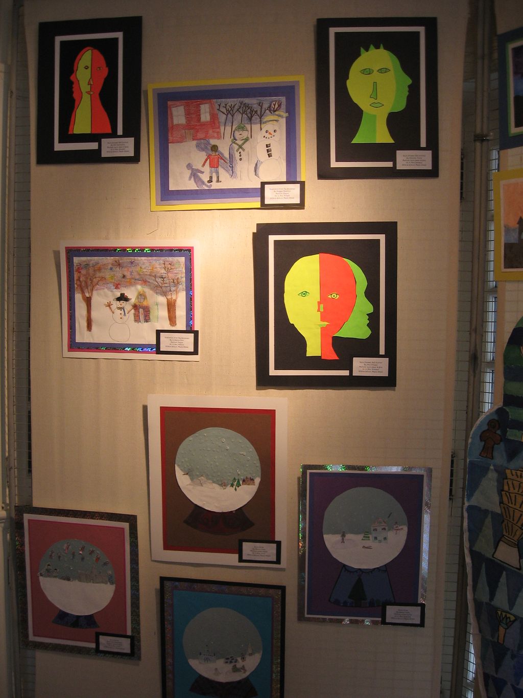 artwork displayed from my classes for Annual "Youn