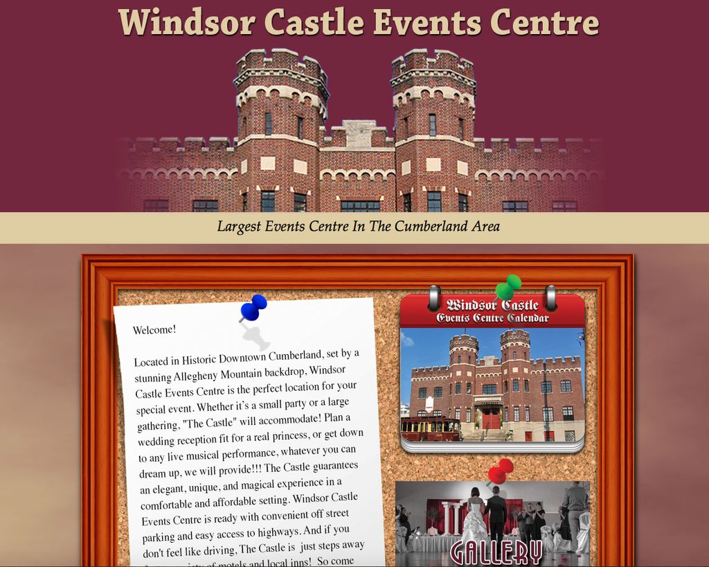 Windsor Castle Events Centre Website
