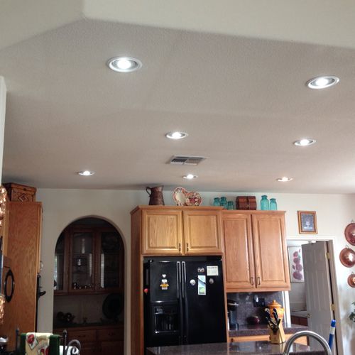 Install ceiling lights with LED bulbs
for better w