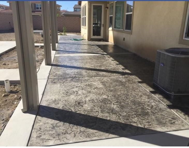 Slate stamp and border concrete 