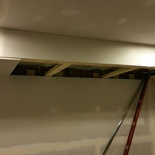 Bulkhead and drywall install