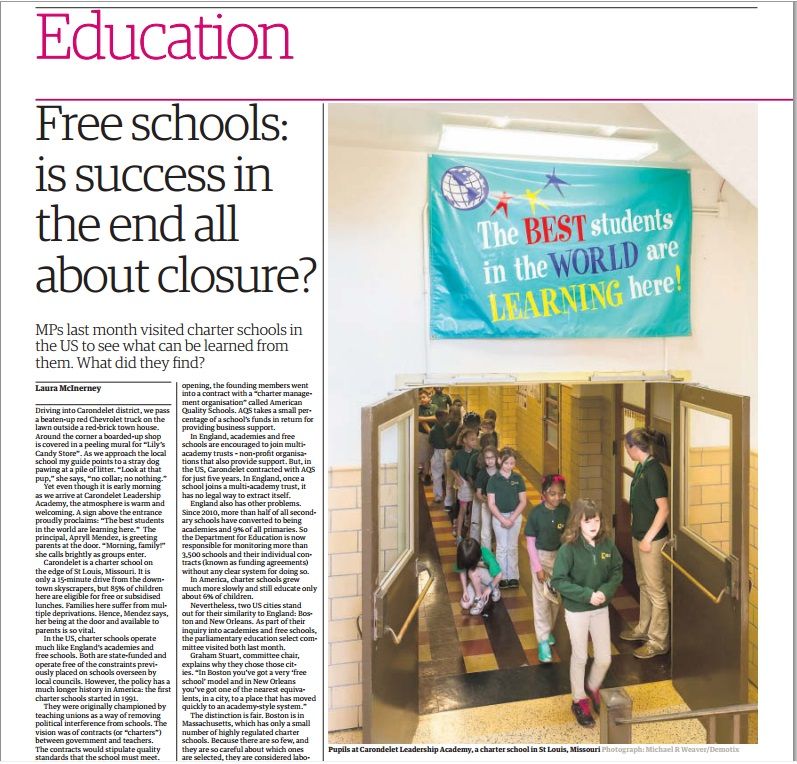 UK's Guardian newspaper assignment on Charter Scho