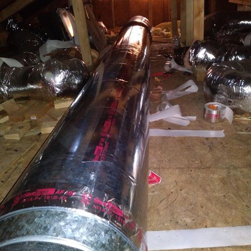 duct system replacement in progress
