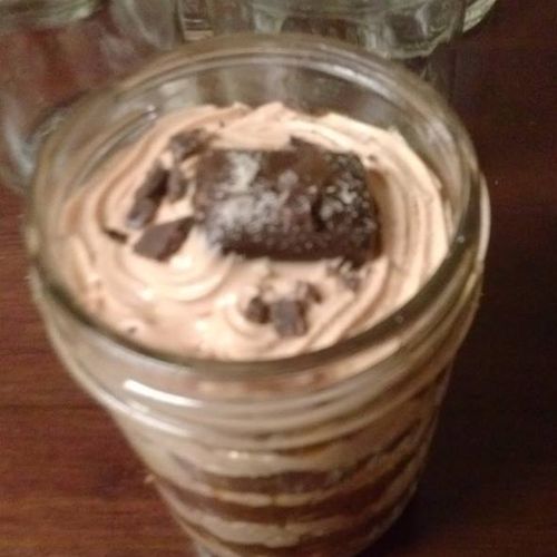 Salted caramel CupCake-in-a-Jar.. can be delivered