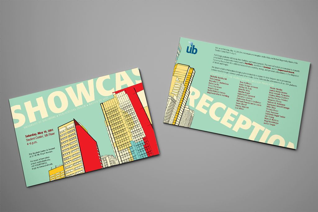 Print Design:
University of Baltimore Postcard