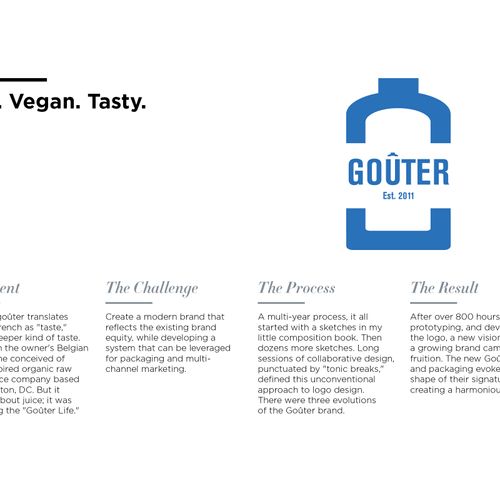 The story of the new Gouter brand.