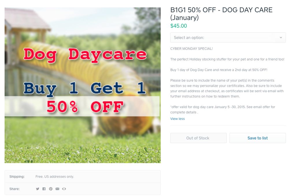 Promotional offer that was distributed through ema