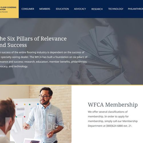 Association based website with membership features