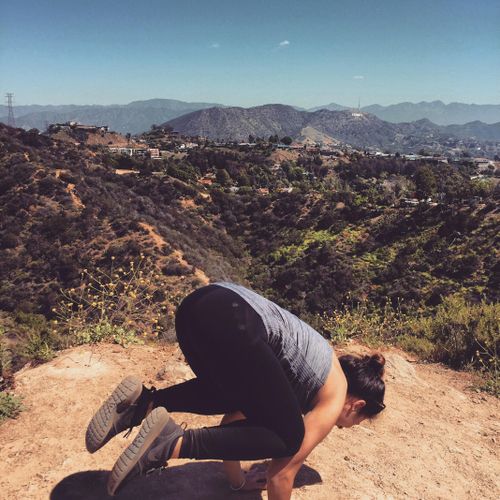 Los Angeles Mountain top Yoga practice 