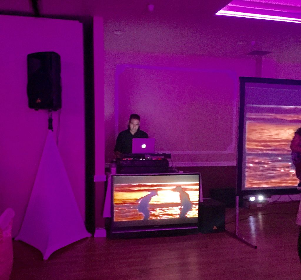 Quincenera with 55” Tv and 120” screen and project