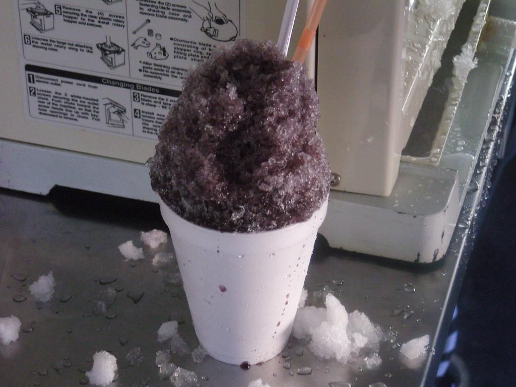 large grape shaved ice