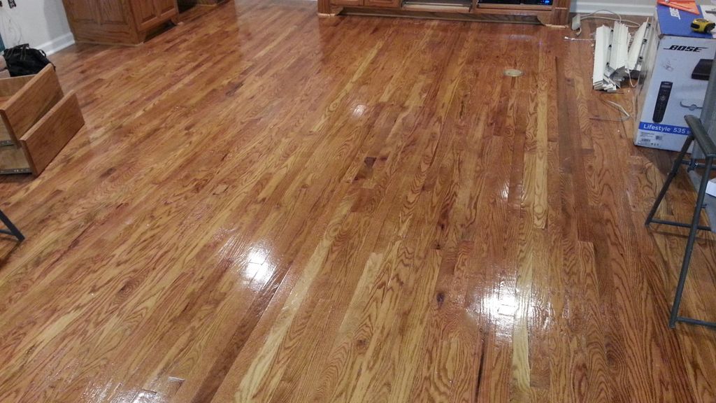 Newly installed solid hardwood floors. 3/4 inch re
