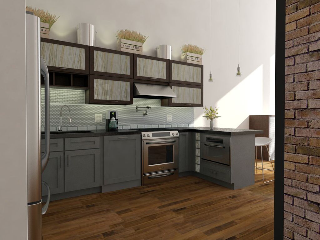 Loft kitchen remodel design.  Build-out is in prog