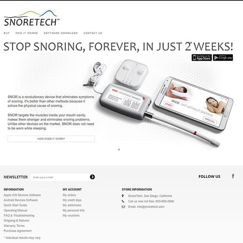 snoretech.com simple and quick PrestaShop based si