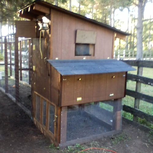 Here's a chicken coop I built, a little bigger tha