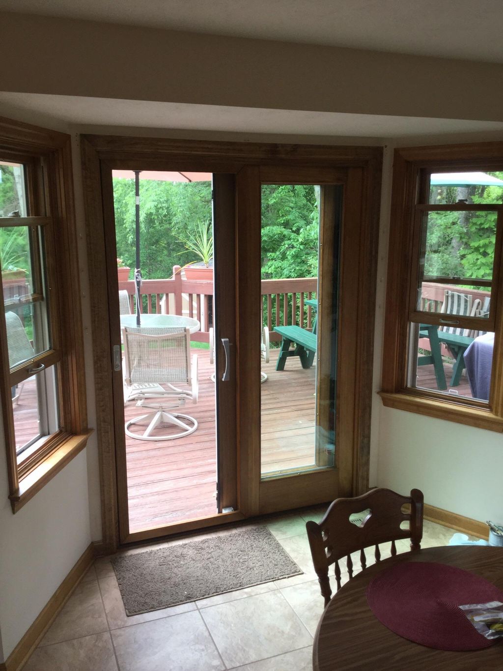 Pella wood door and windows