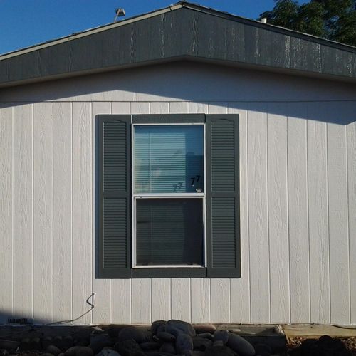 Exterior painting mobile home-After.