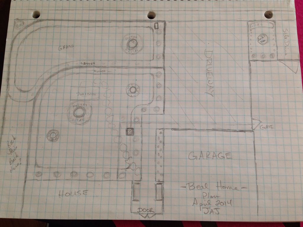 Drew up these plans for a front yard.