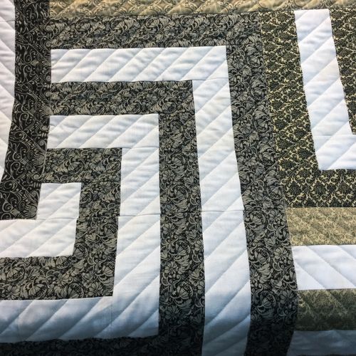 This quilt belongs to a customer who pieced the to