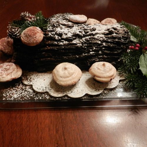 Christmas Log cake I made (gluten free)