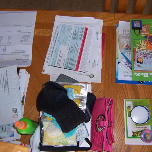 Kitchen Counter Chaos... the sorting process pictu